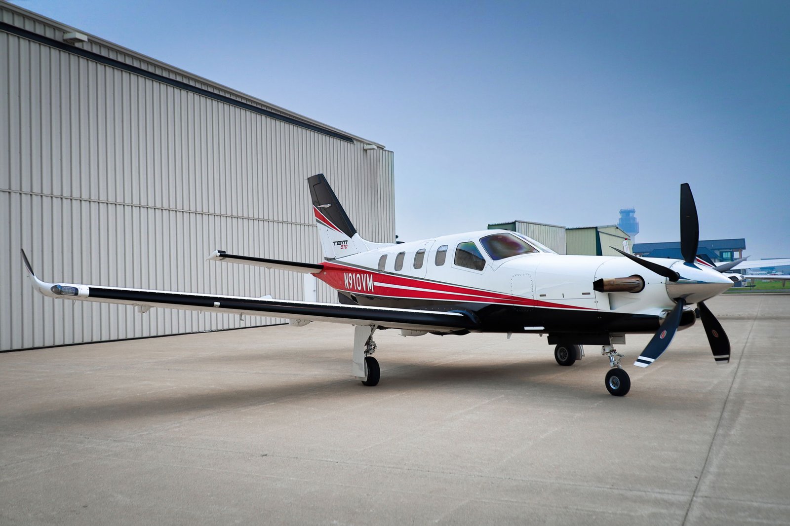 N910VM Daher TBM 910 on the ramp