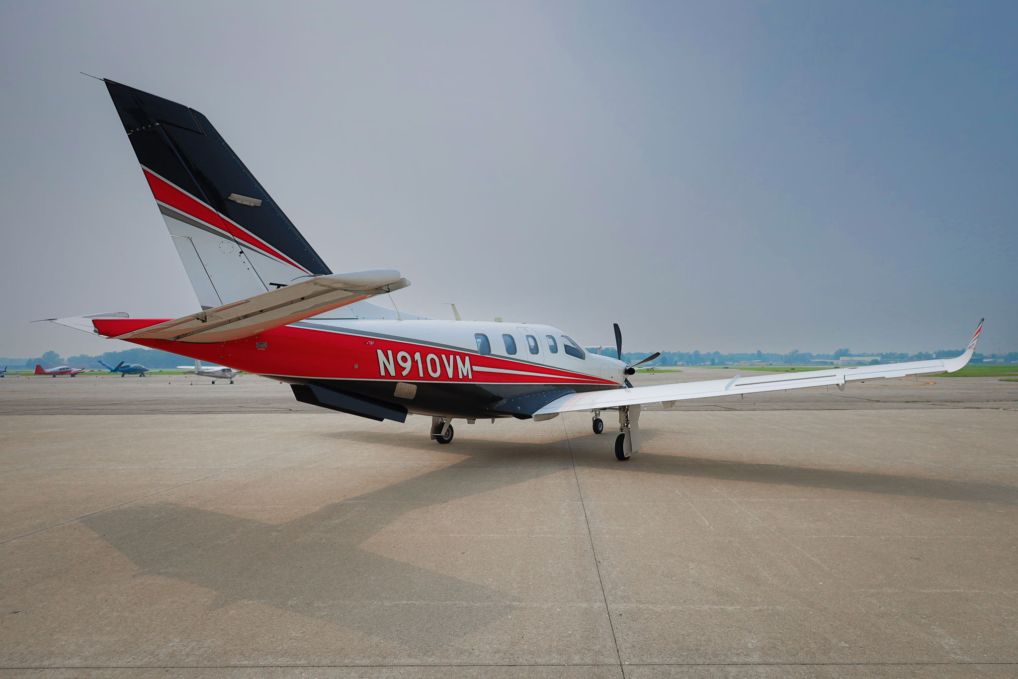 N910VM Daher TBM 910 on the ramp