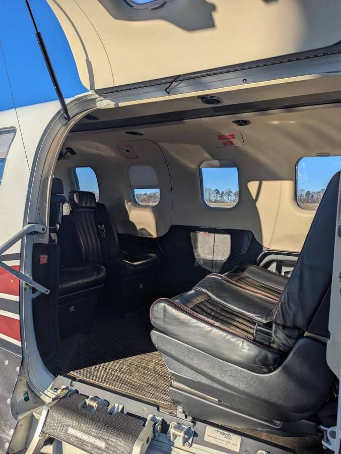 TBM 900 cabin door open